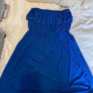 Blue Strapless Dress